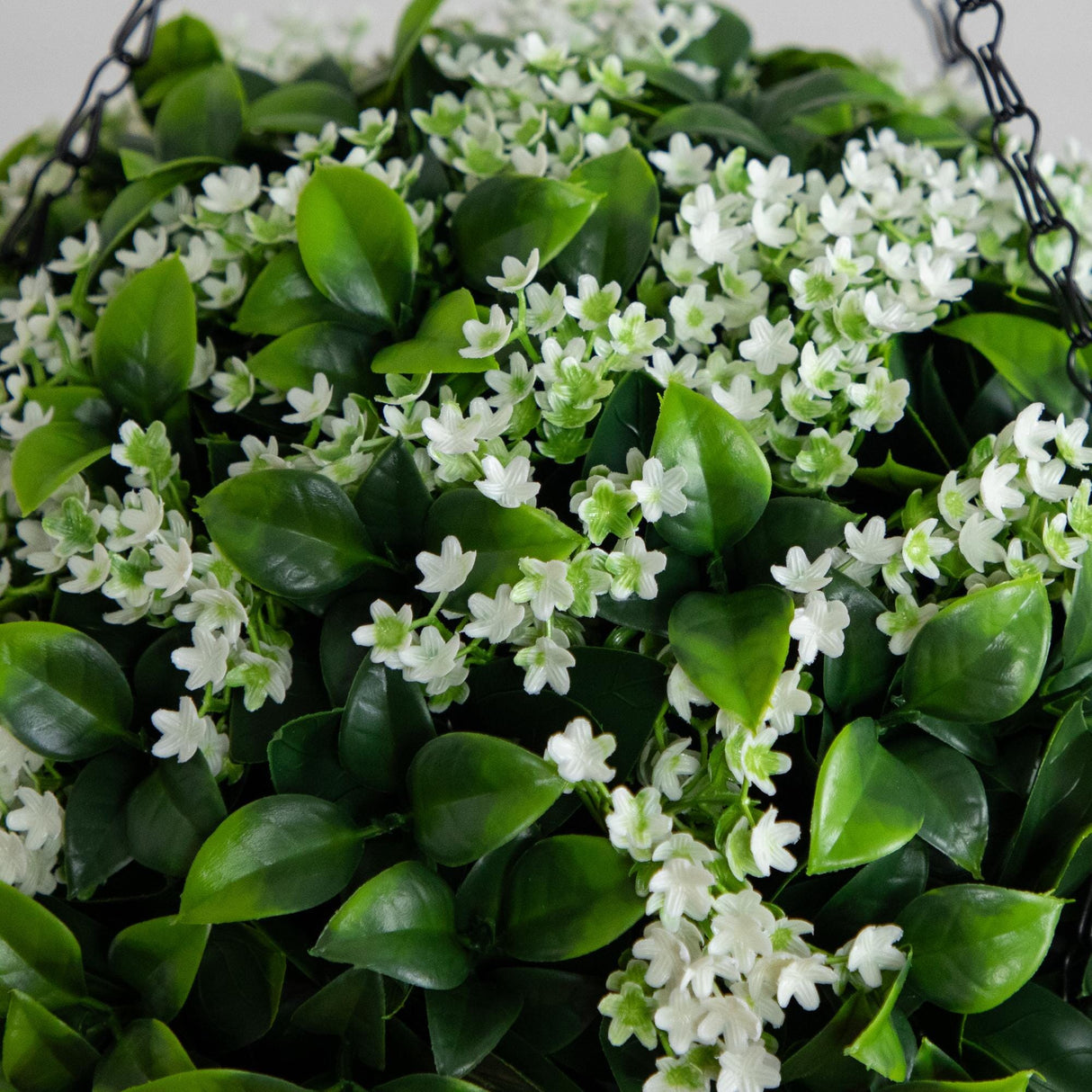 21" UV Resistant Artificial Mini Gardenia Hanging Basket (Indoor/Outdoor)