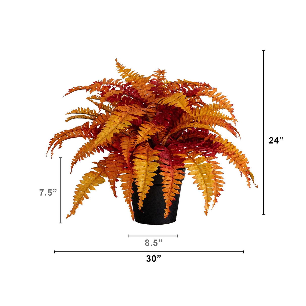 24” Autumn Artificial Fall Boston Fern Plant