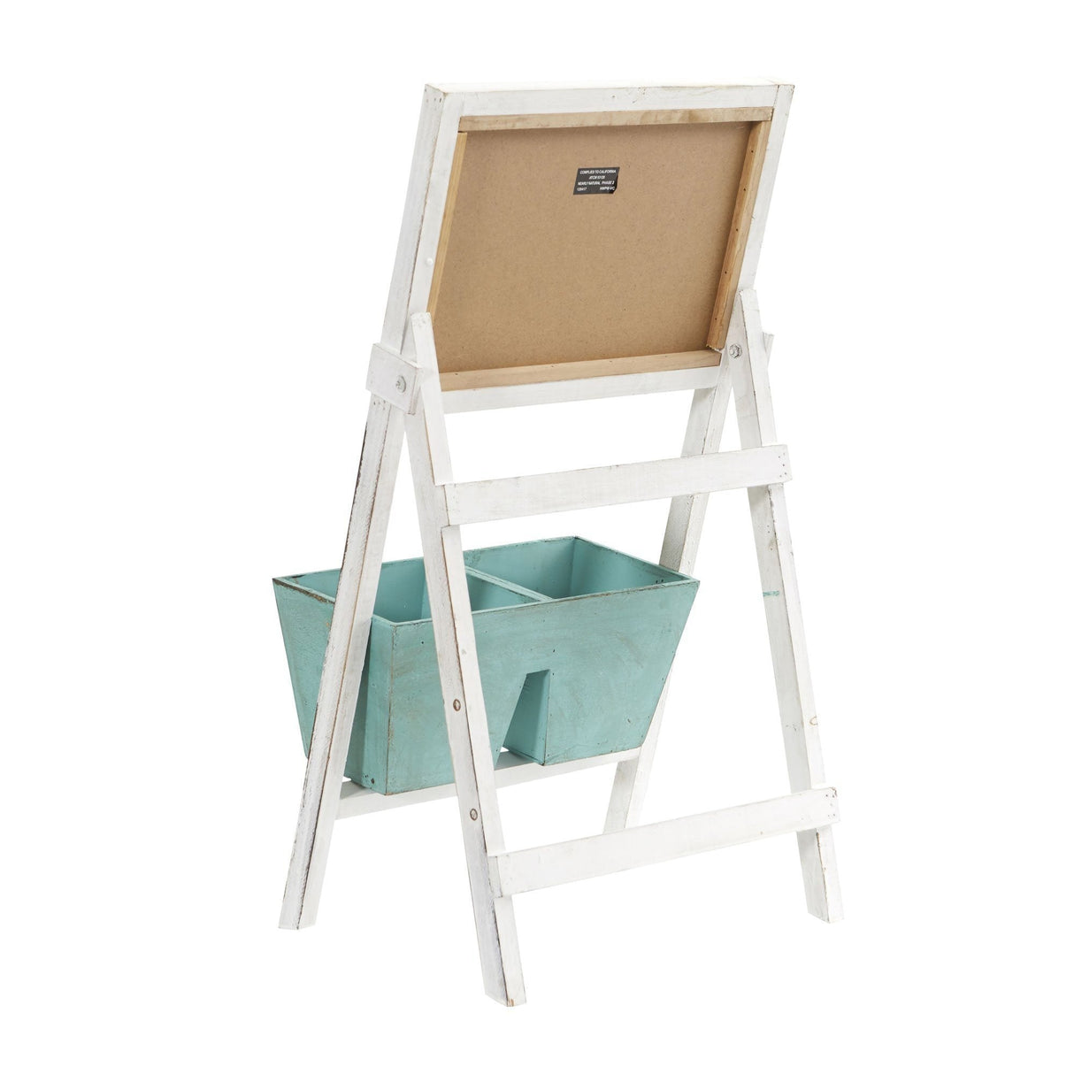 26” Farmhouse Multipurpose Bin and Chalkboard Stand