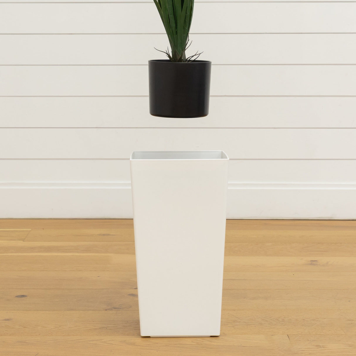 3’ UV Resistant Artificial Grass Plant in White Tower Planter (Indoor/Outdoor)
