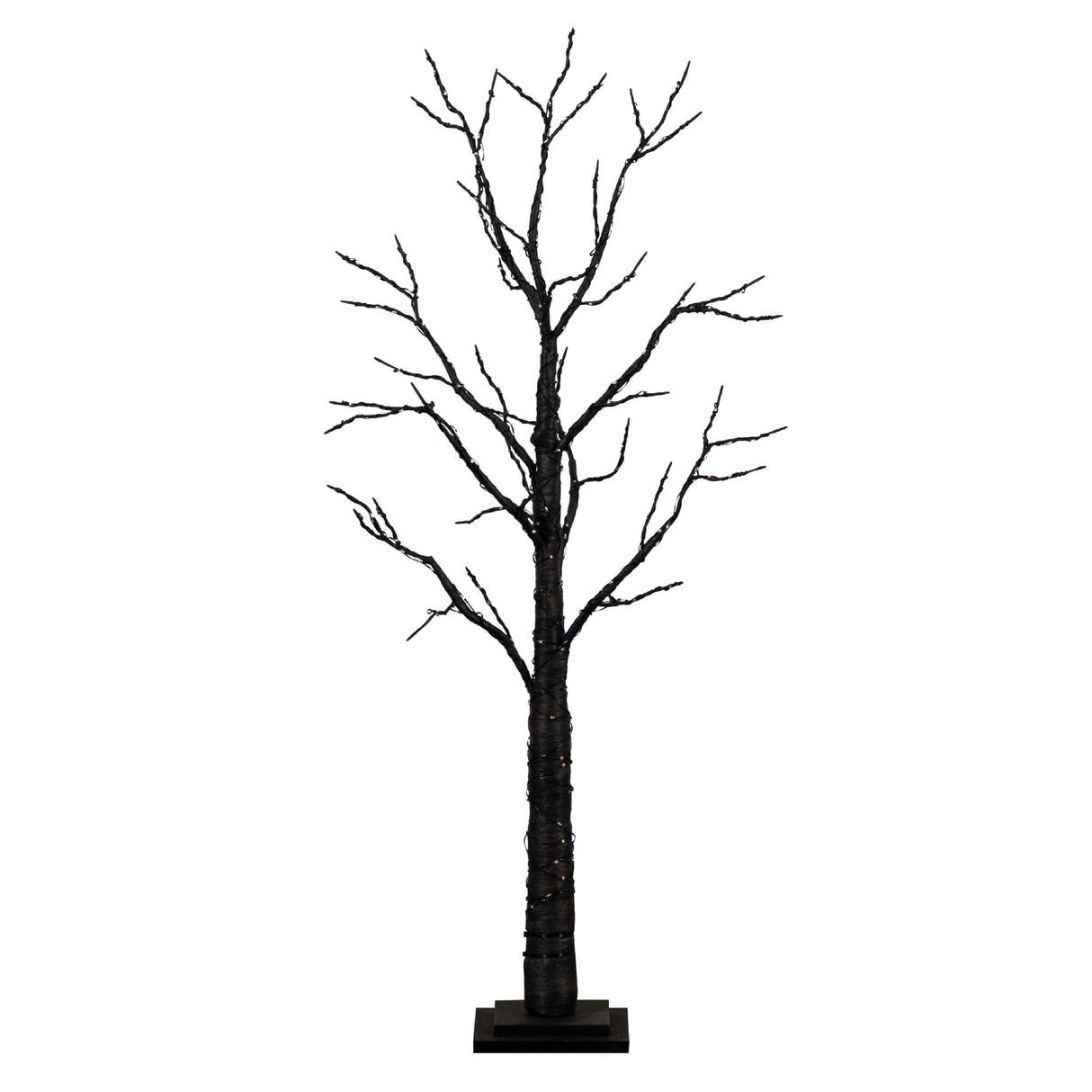 4’ Pre-Lit Artificial Halloween Twig Tree with 240 Orange & Purple LED Lights