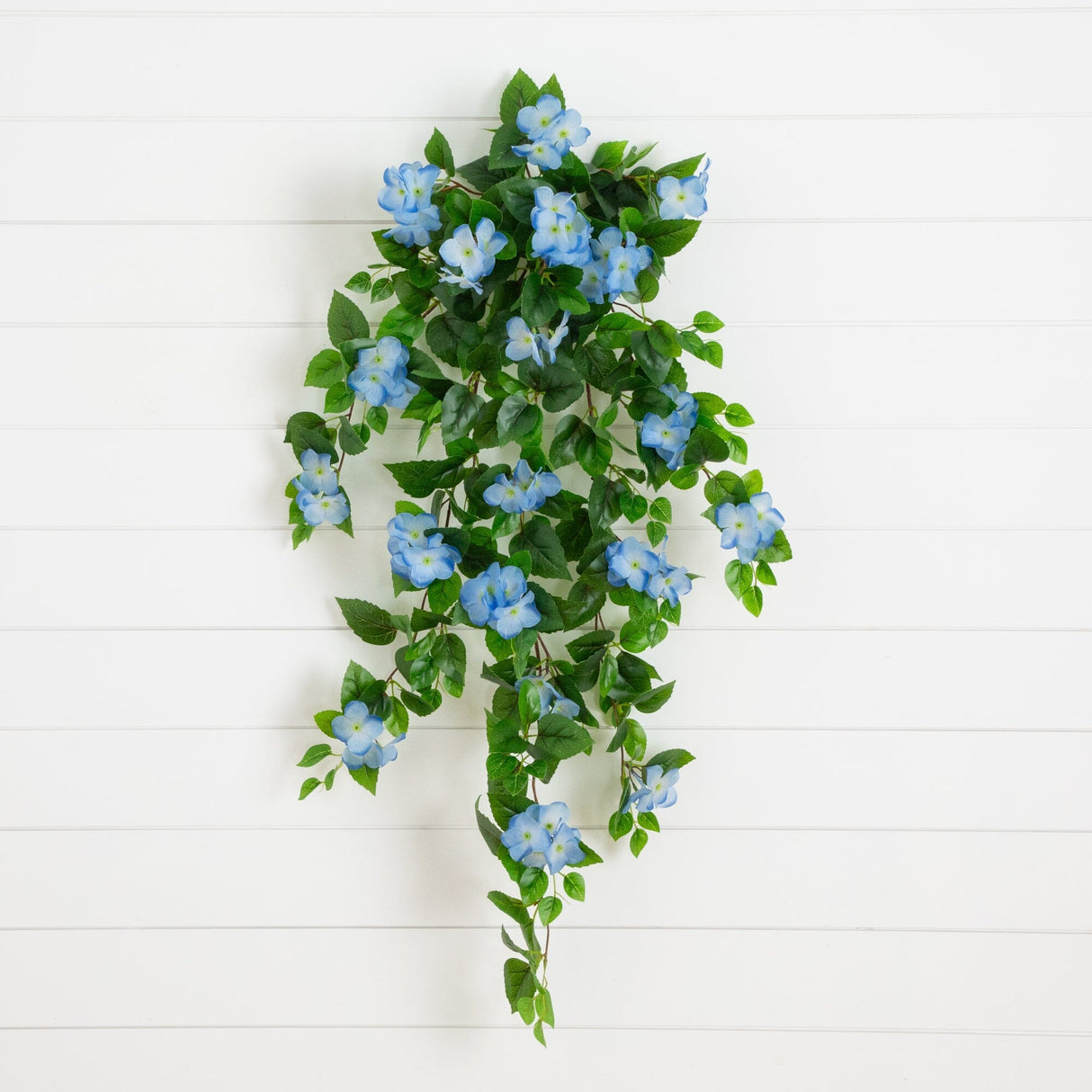 41" UV Resistant Artificial Hydrangea Hanging Plant (Indoor/Outdoor) - Set of 2