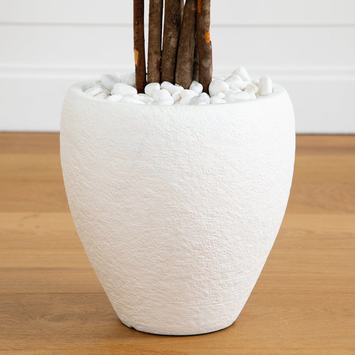 5’ Azalea Artificial Tree in White Planter