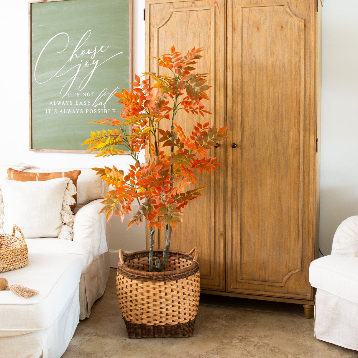 5' Autumn Sumac Artificial Fall Tree