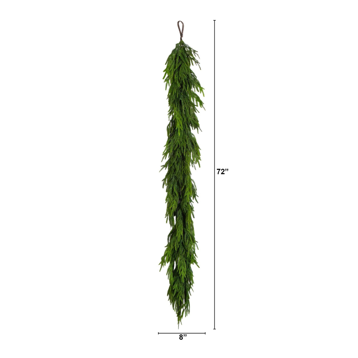6' Artificial Real Touch Norfolk Island Pine Garland with Natural Look