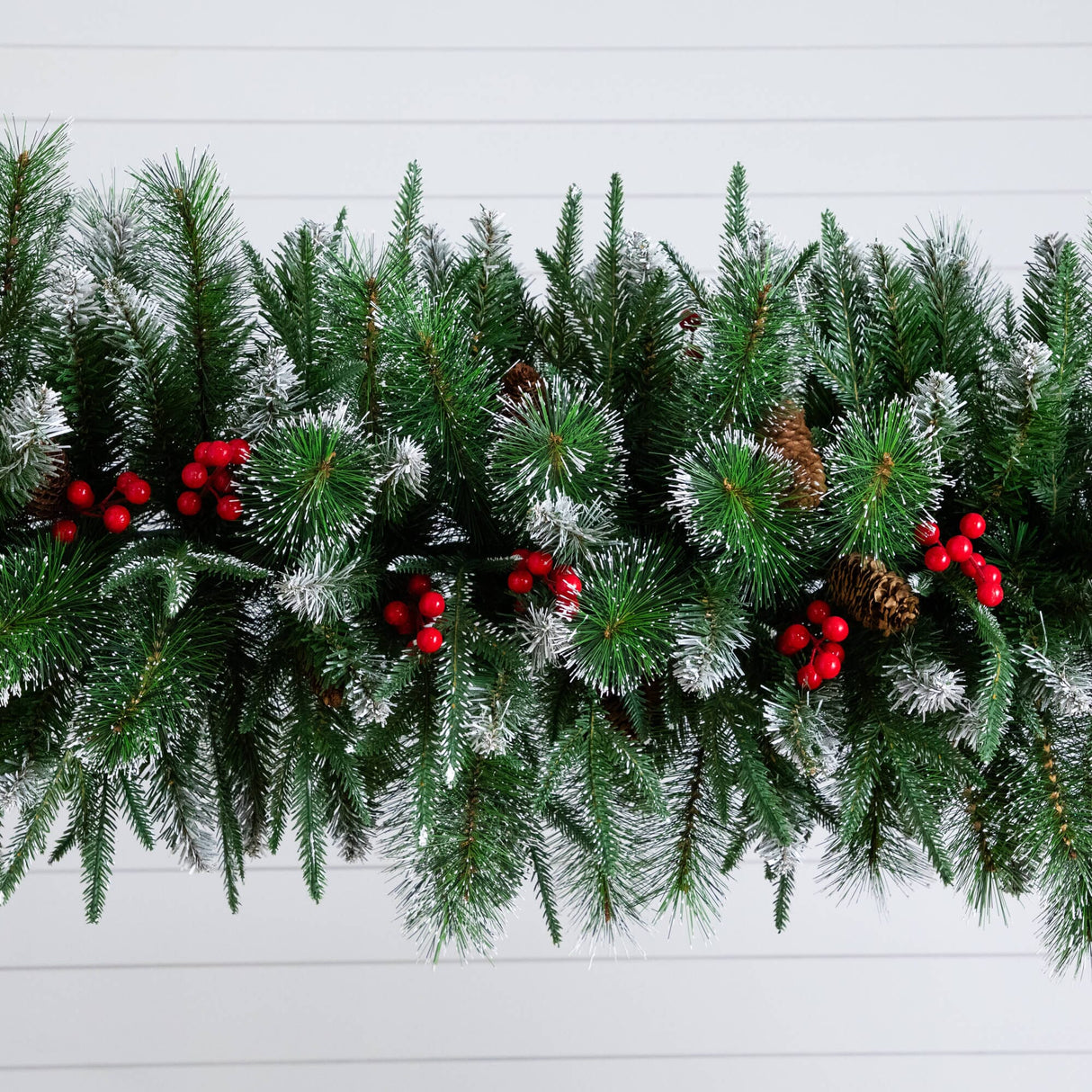 8' Artificial Holiday Green Christmas Pine Archway with Pinecones and Berries