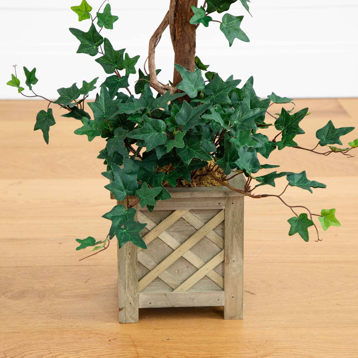 34" Bougainvillea Topiary w/Wood Box
