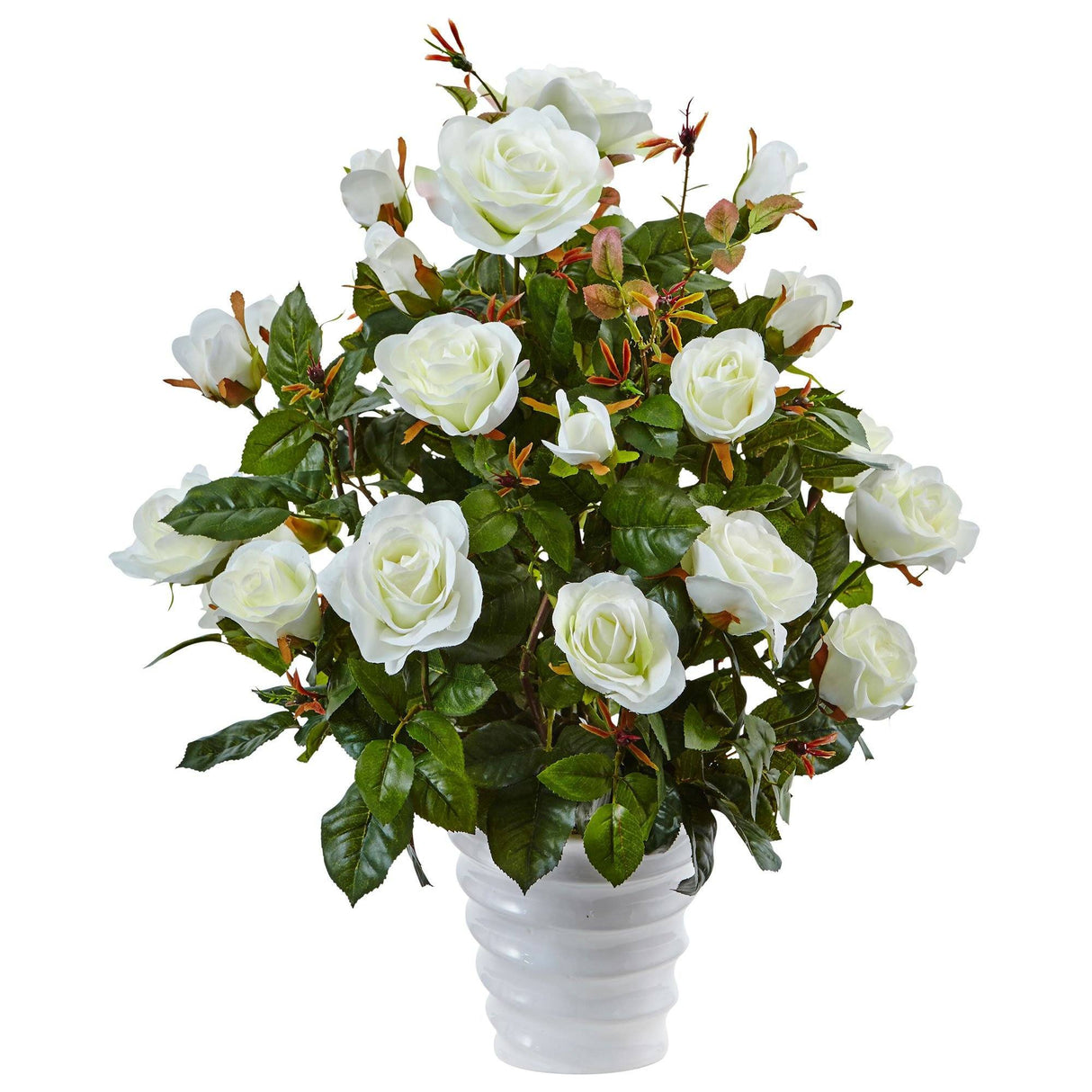 Rose Bush in Swirl Planter
