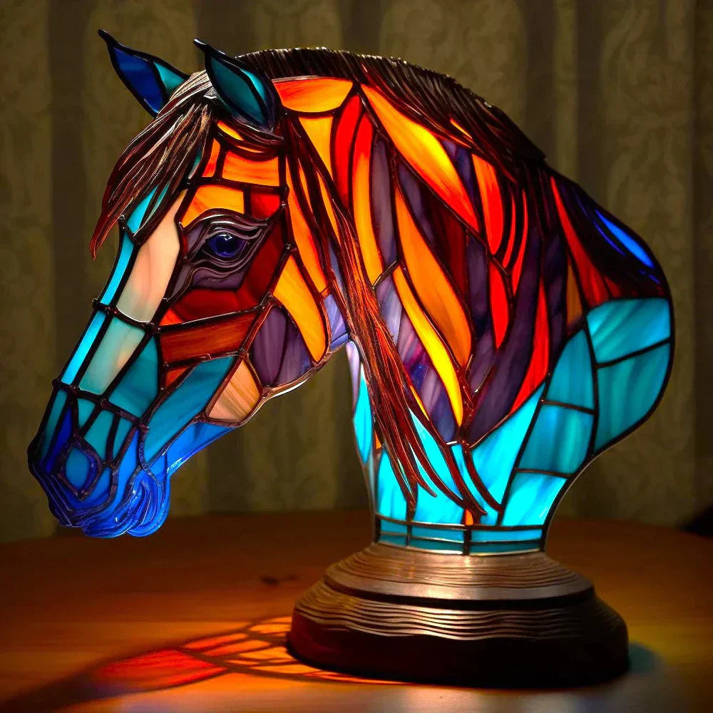 Tiffany Style Animal Table Lamp Stained Glass Bedside Light E26/E12