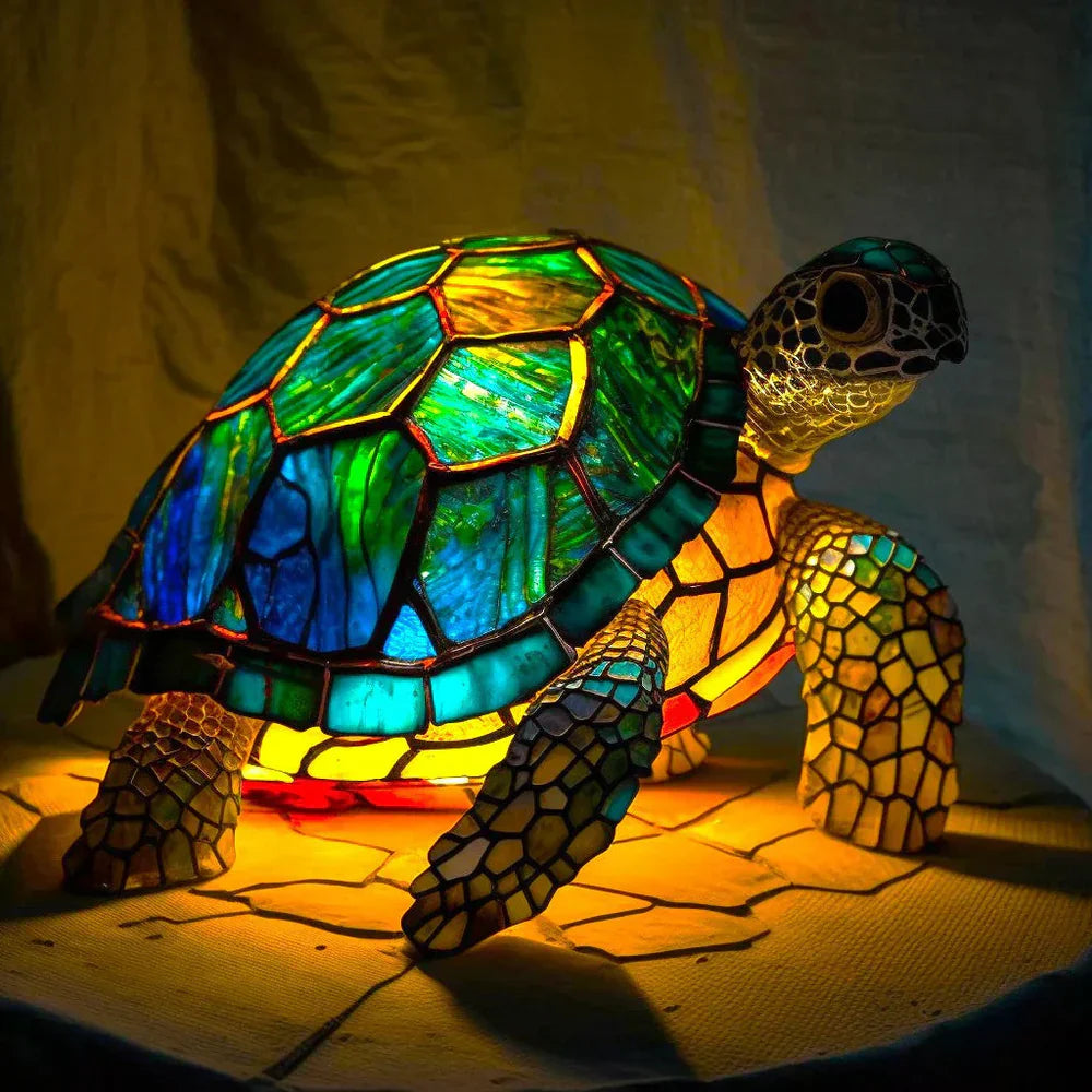 Tiffany Style Animal Table Lamp Stained Glass Art Light E26/E12 Decorative