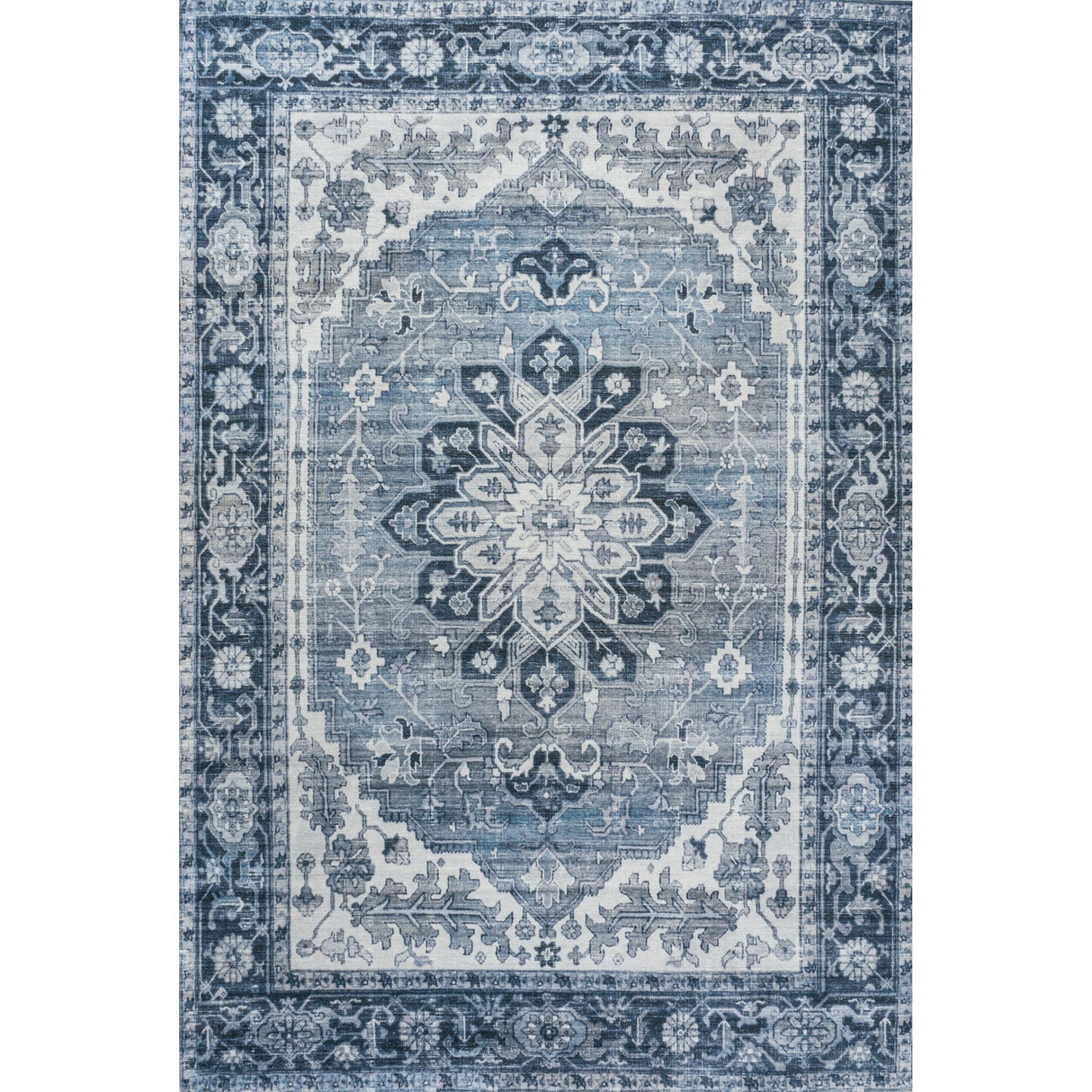 Asa Ornate Medallion Machine - Washable Area Rug - Tuesday Morning - Area Rugs