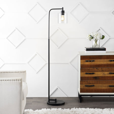 Axel-iron/seeded-glass-farmhouse-industrial-led-floor-lamp-Floor-Lamps