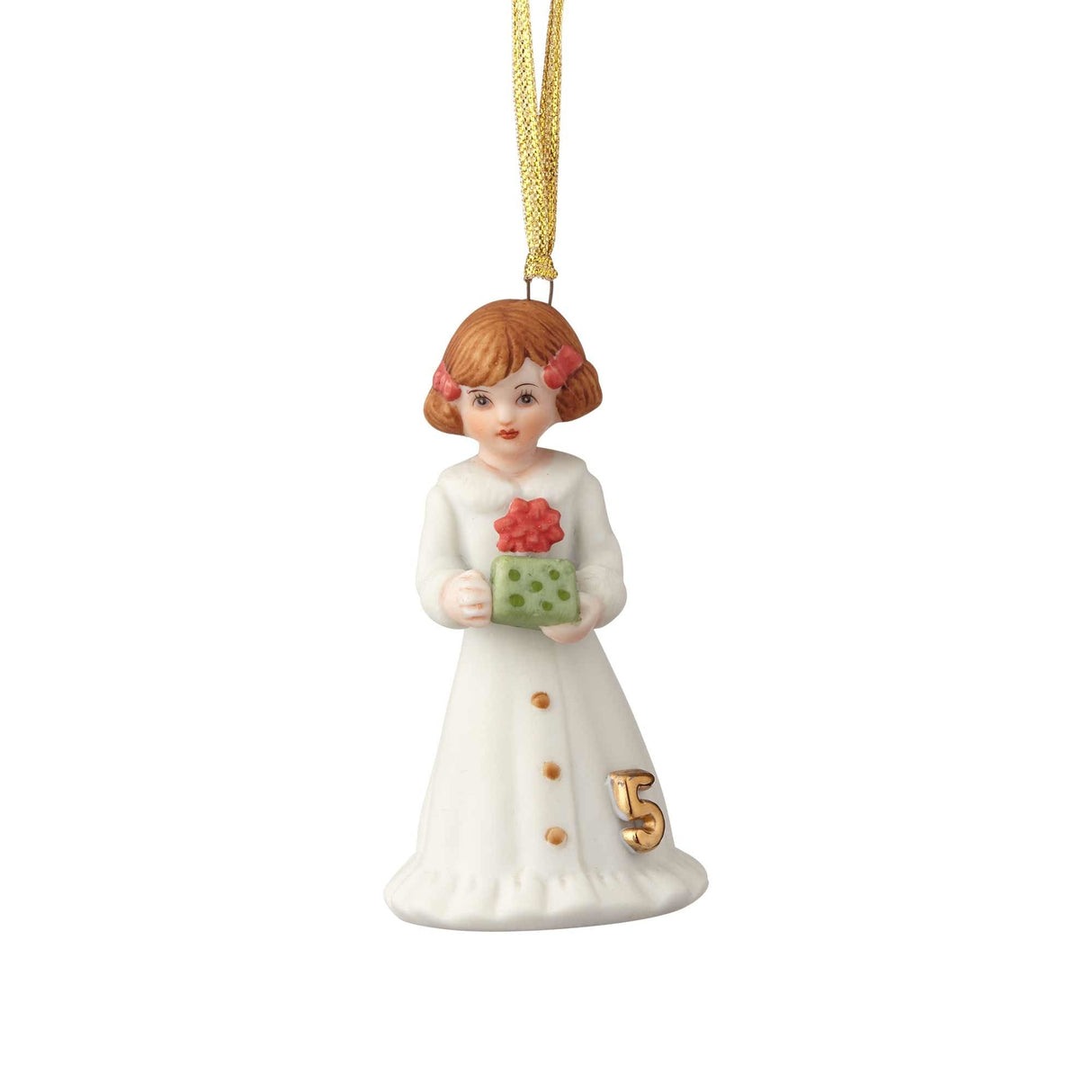 Growing Up Girl Ornament - Brunette Babies 1st
