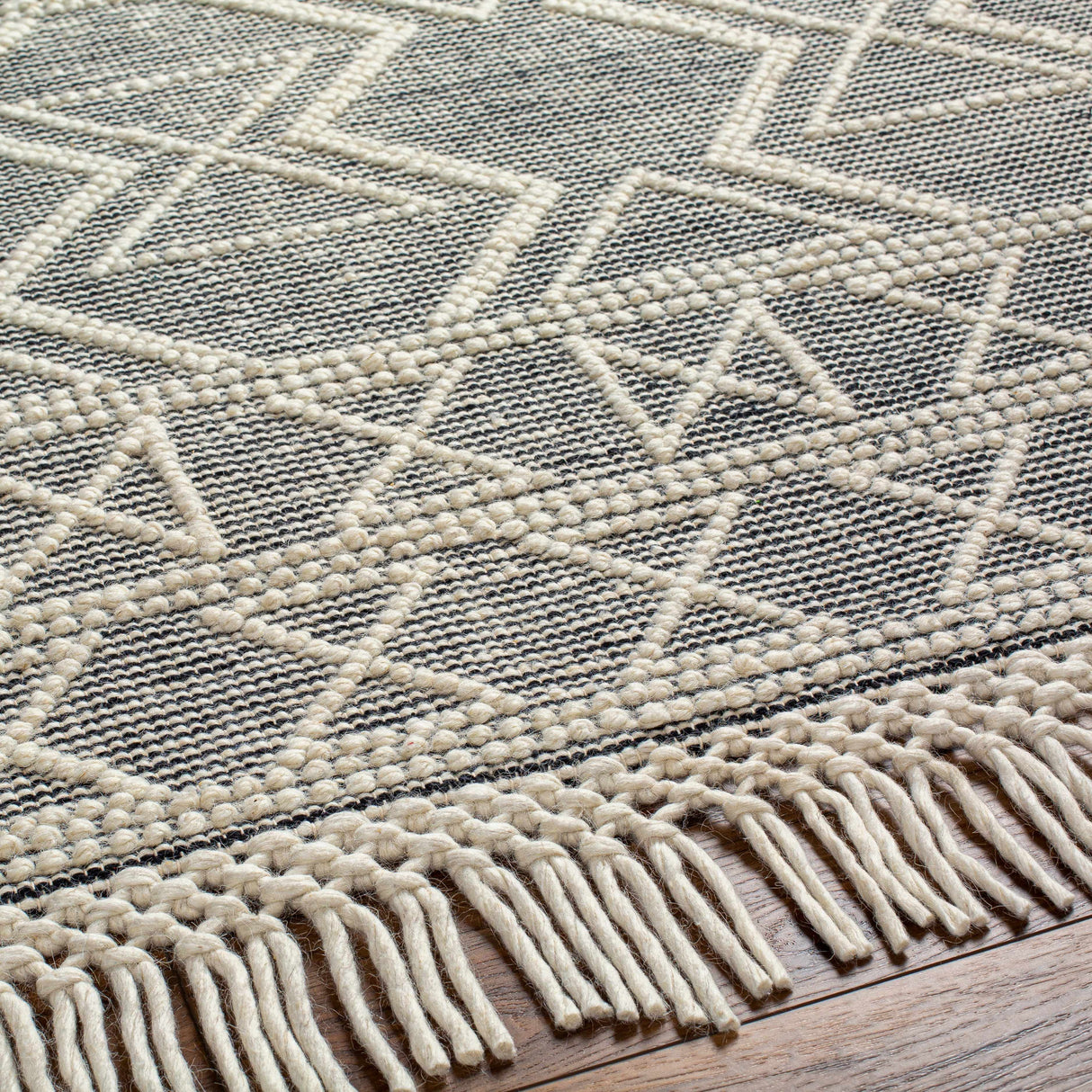Aziel Wool Rug with Tassels - Clearance