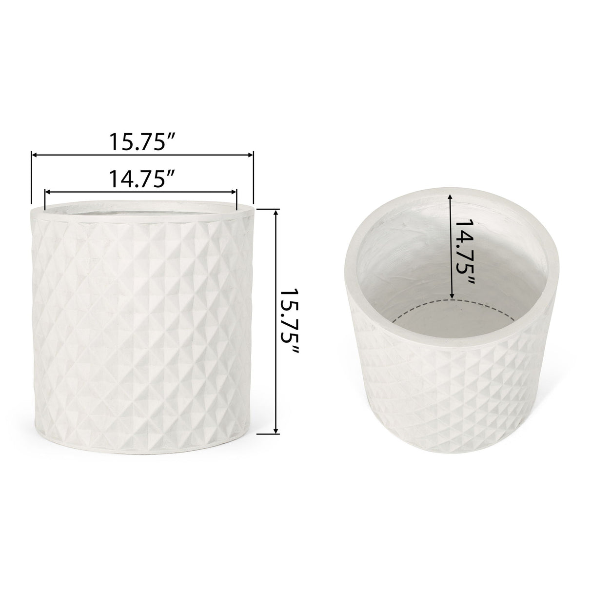 Planter - Antique White