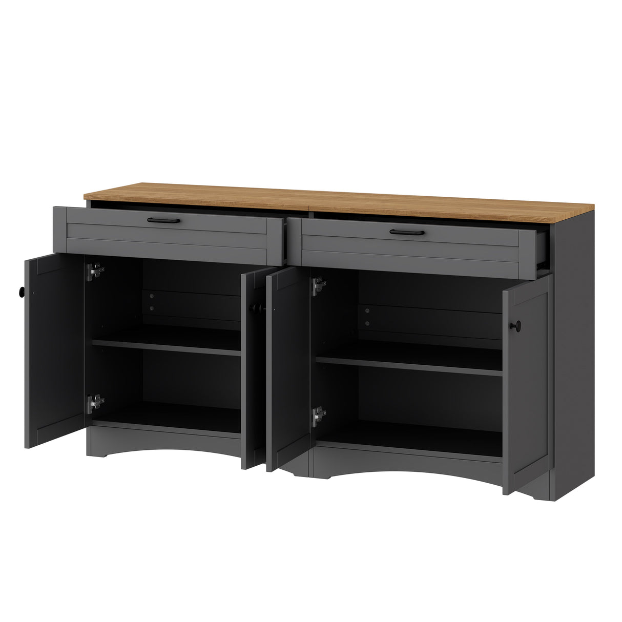 On-Trend Farmhouse TV Stand with 2 Drawers for TVs Up to 70"
