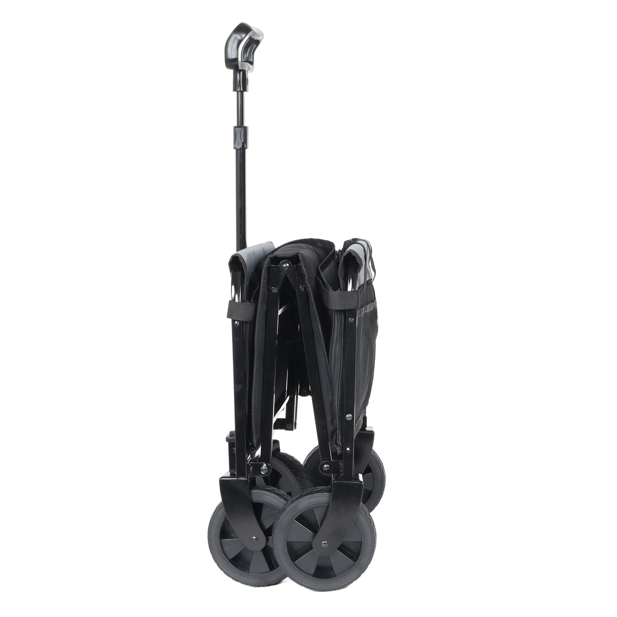 Collapsible Wagon with Wheels - 3 in 1 Lightweight Utility Camping Wagons Carts Foldable (Black)