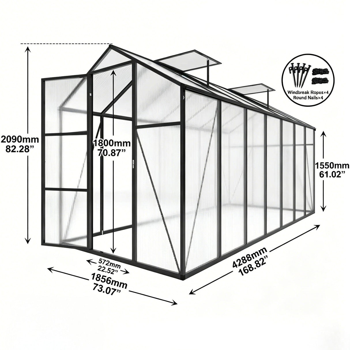 Gain Height Windproof house With Raised Base
