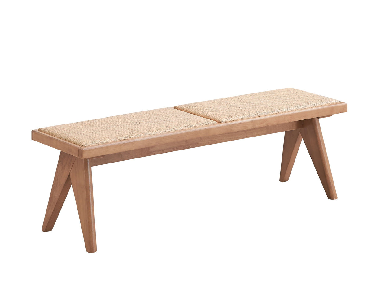 Velentina - Rattan Bench in Natural Finish