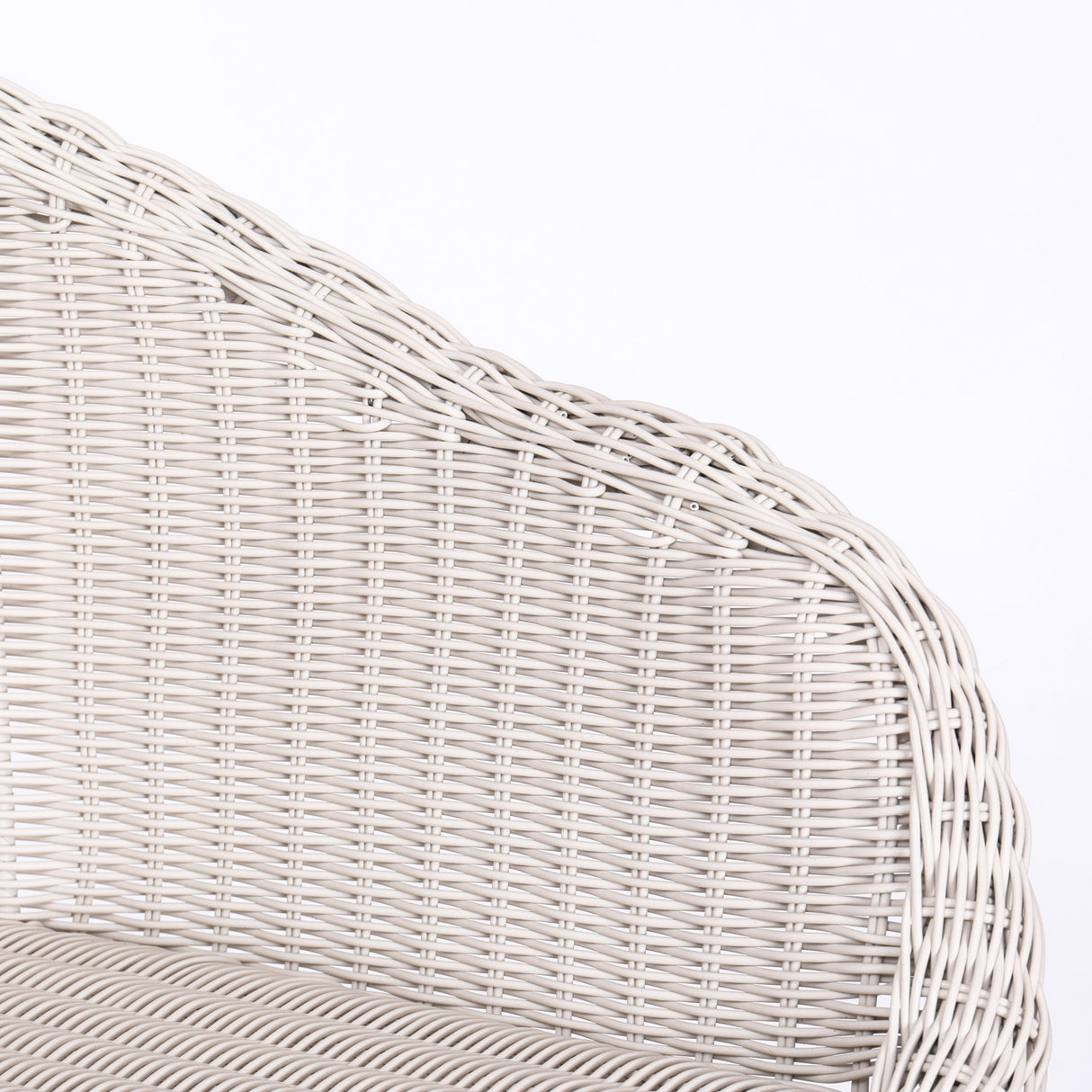 Ladd Outdoor Metal Wicker Barstool Light Gray Faux Wicker Set of 2