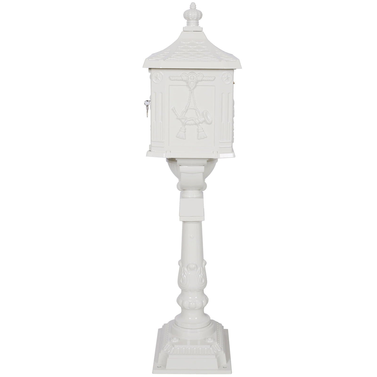 Cast Aluminum Mailbox with Durable Construction – Dark Brown, Black, or White