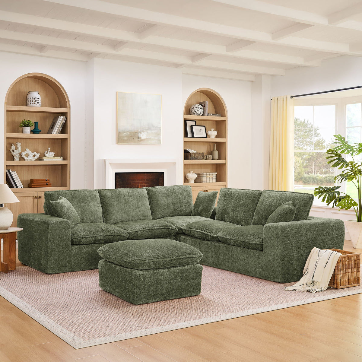Sectional Sofa With Moveable Ottoman
