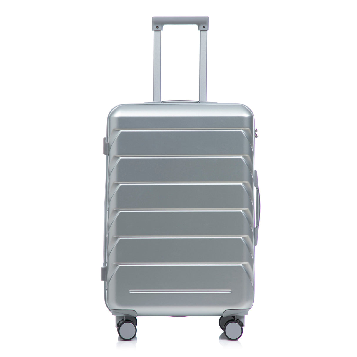 3-Piece ABS Spinner Wheel Luggage Set with Combination Lock - Silver