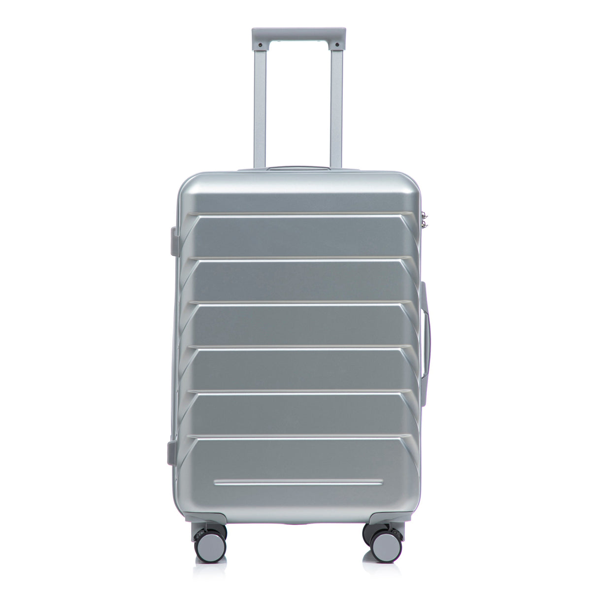 3-Piece ABS Spinner Wheel Luggage Set with Combination Lock - Silver