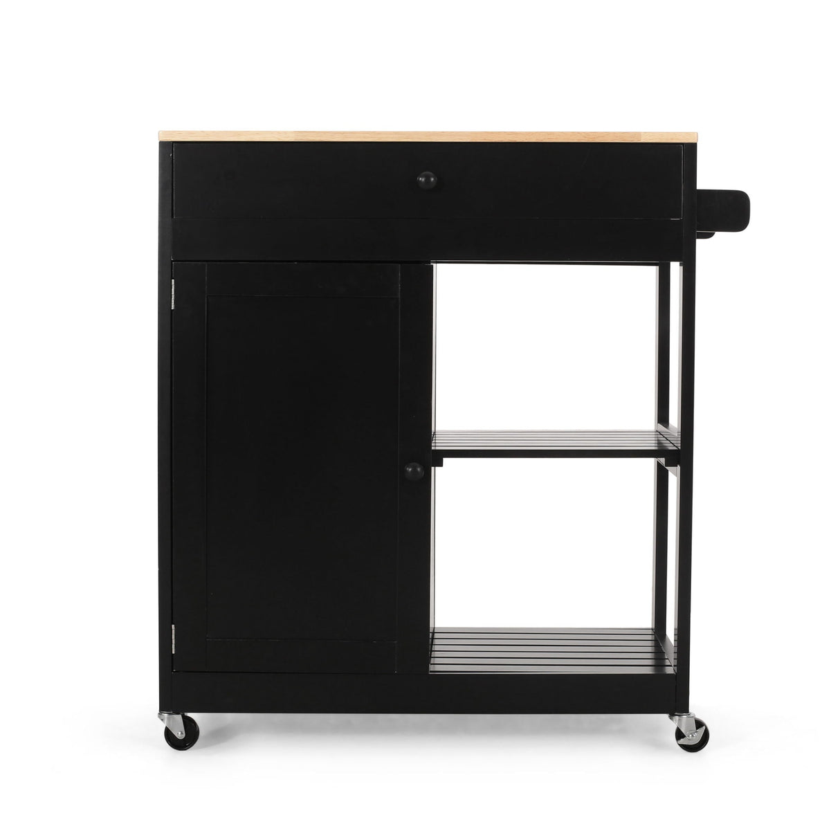 Lanier Kitchen Cart With Wheels - Black