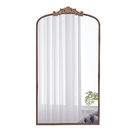 66'-x-36'-Full-Length-Mirror,-Arched-Mirror-Hanging-or-Leaning-Against-Wall,-Large-Gold-Mirror-for-Living-Room-Mirrors