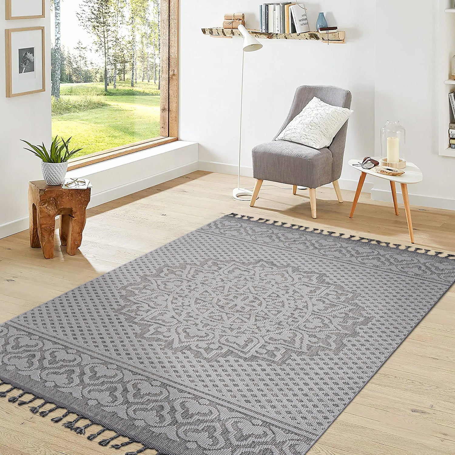 Naar guros collection medallion indoor/outdoor area rug