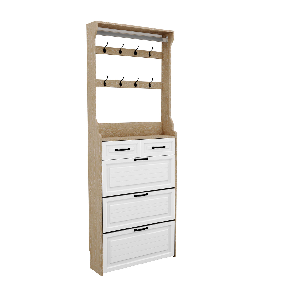 Premium Shoe Cabinet with Drop-Down Doors