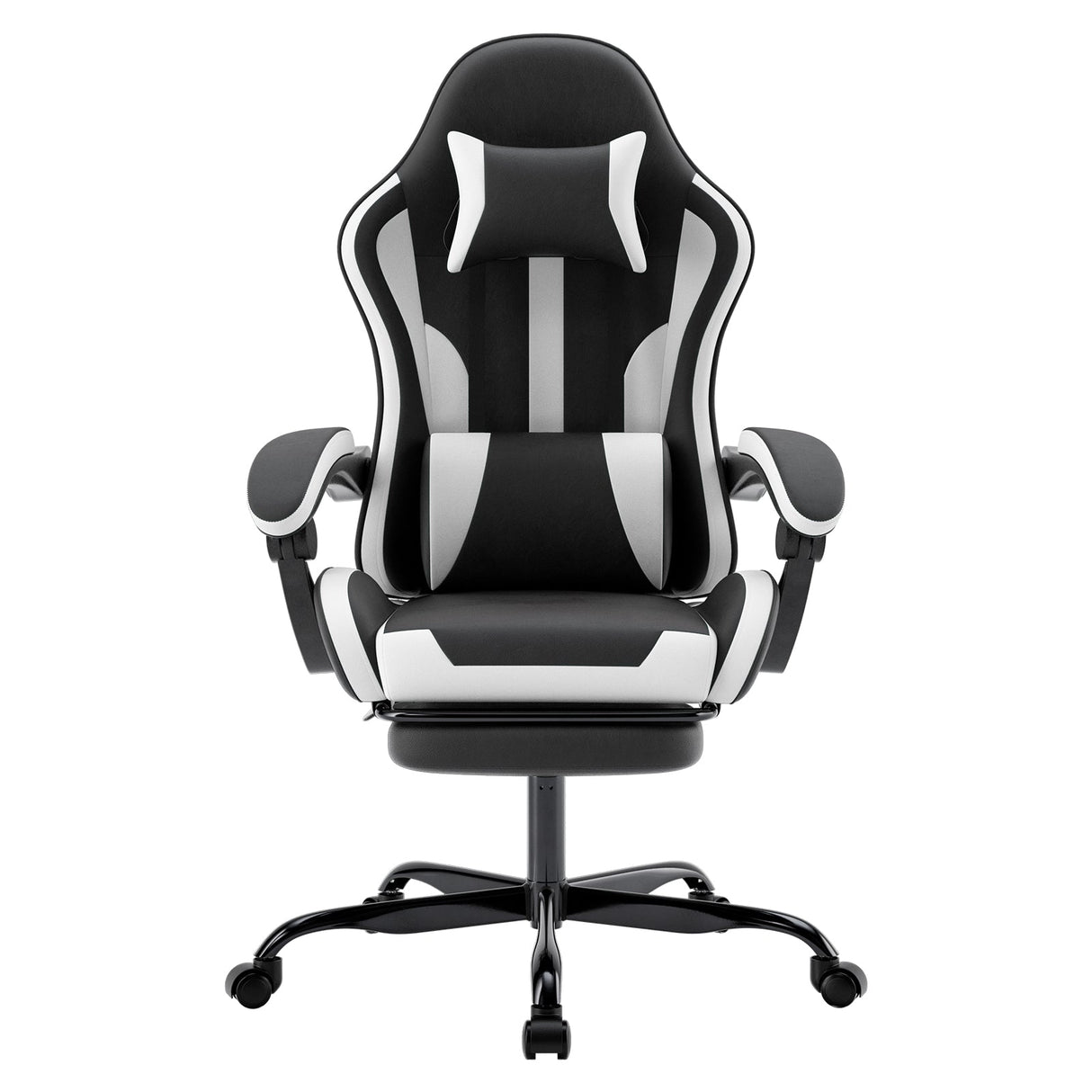 Ergonomic Gaming Chair with Footrest and Lumbar Support