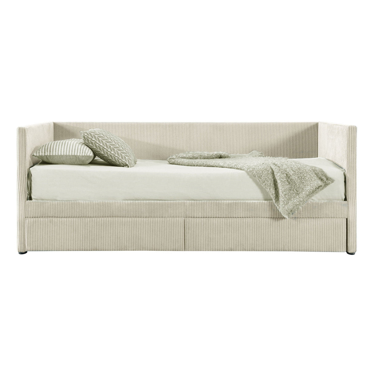 Daybed With Two Drawers And Wood Slat