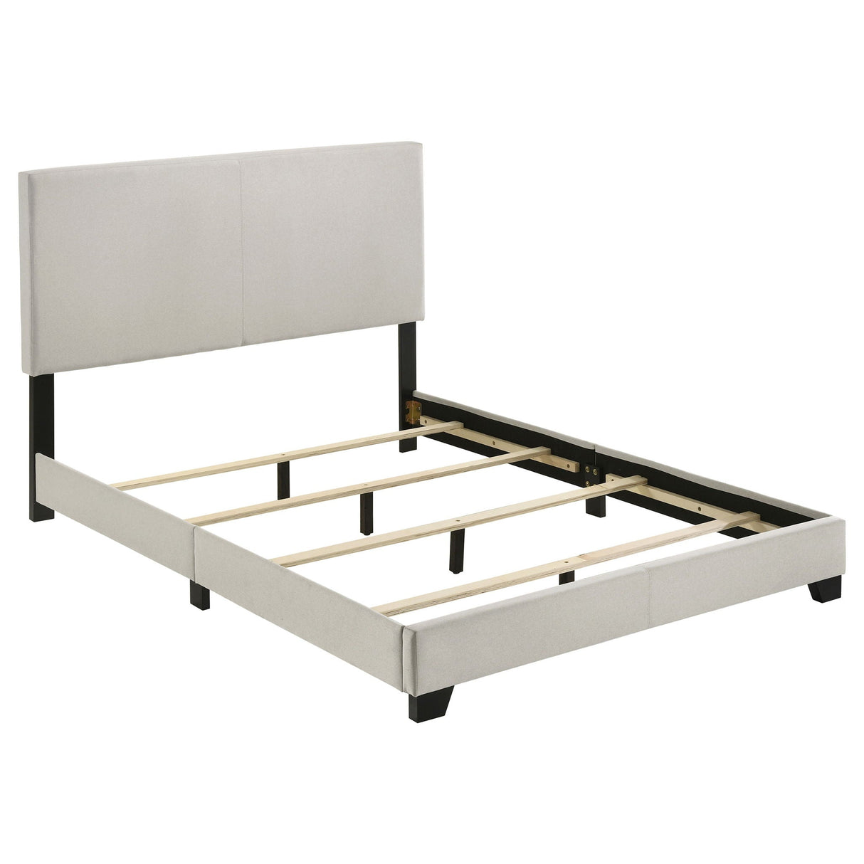 Dorian Fabric Upholstered Full Panel Bed Cream