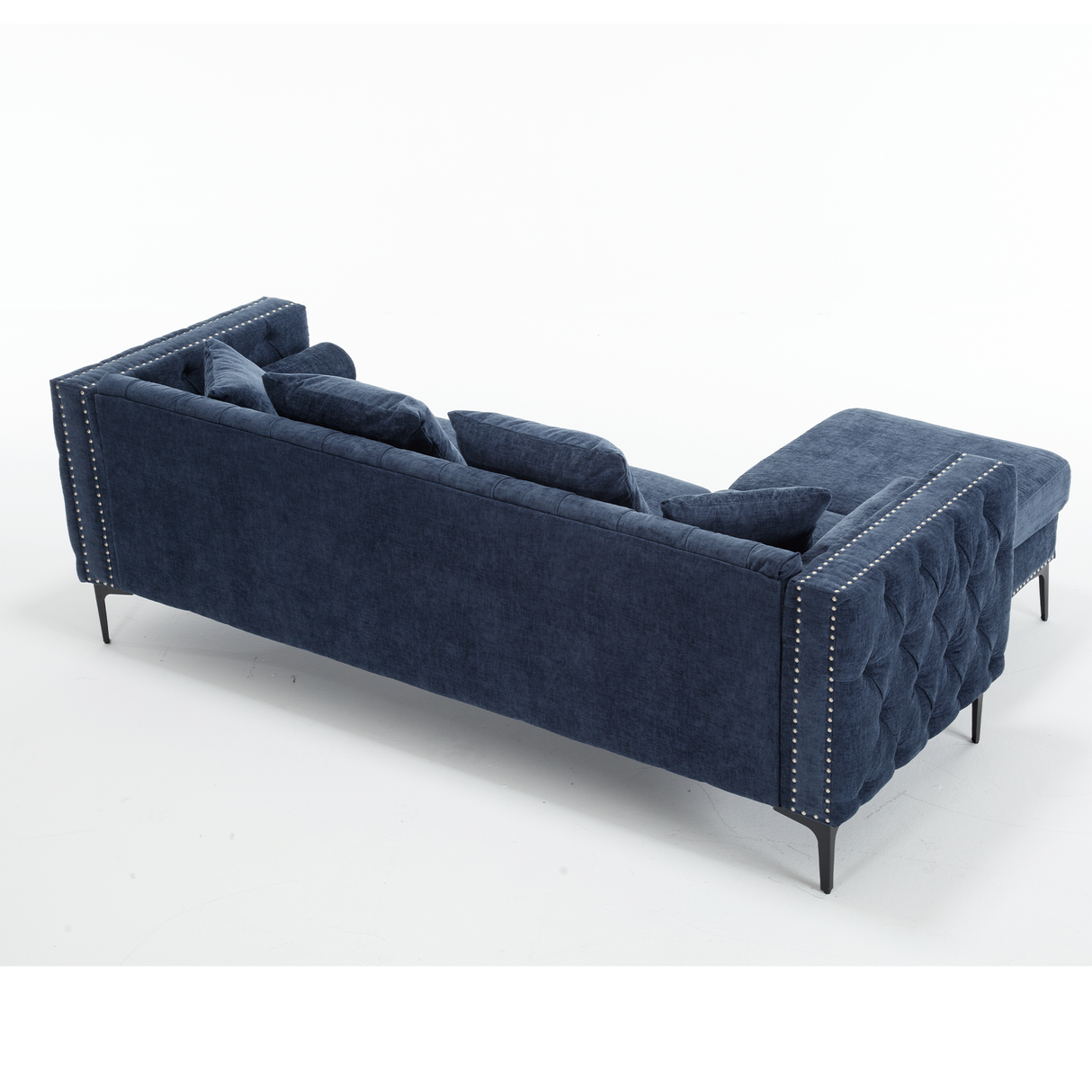 Modern Lounge Chenille Sectional Sofa