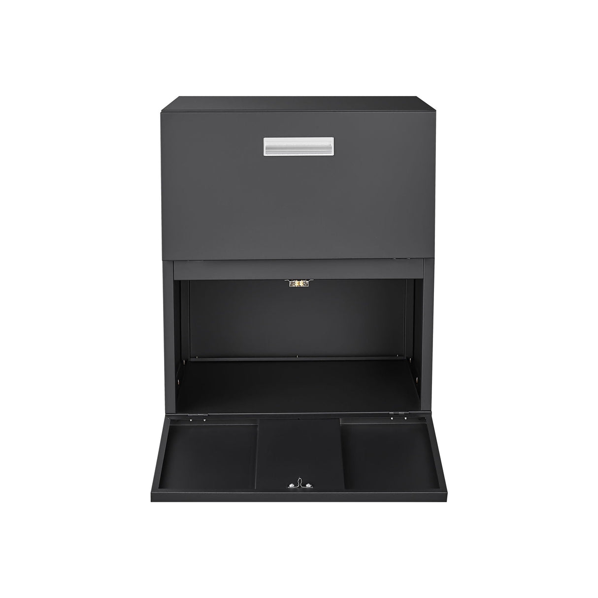 Office Furniture Copier Cabinet 2 Door Steel Copier Stand Mobile Pedestal File Printer Stand - Black