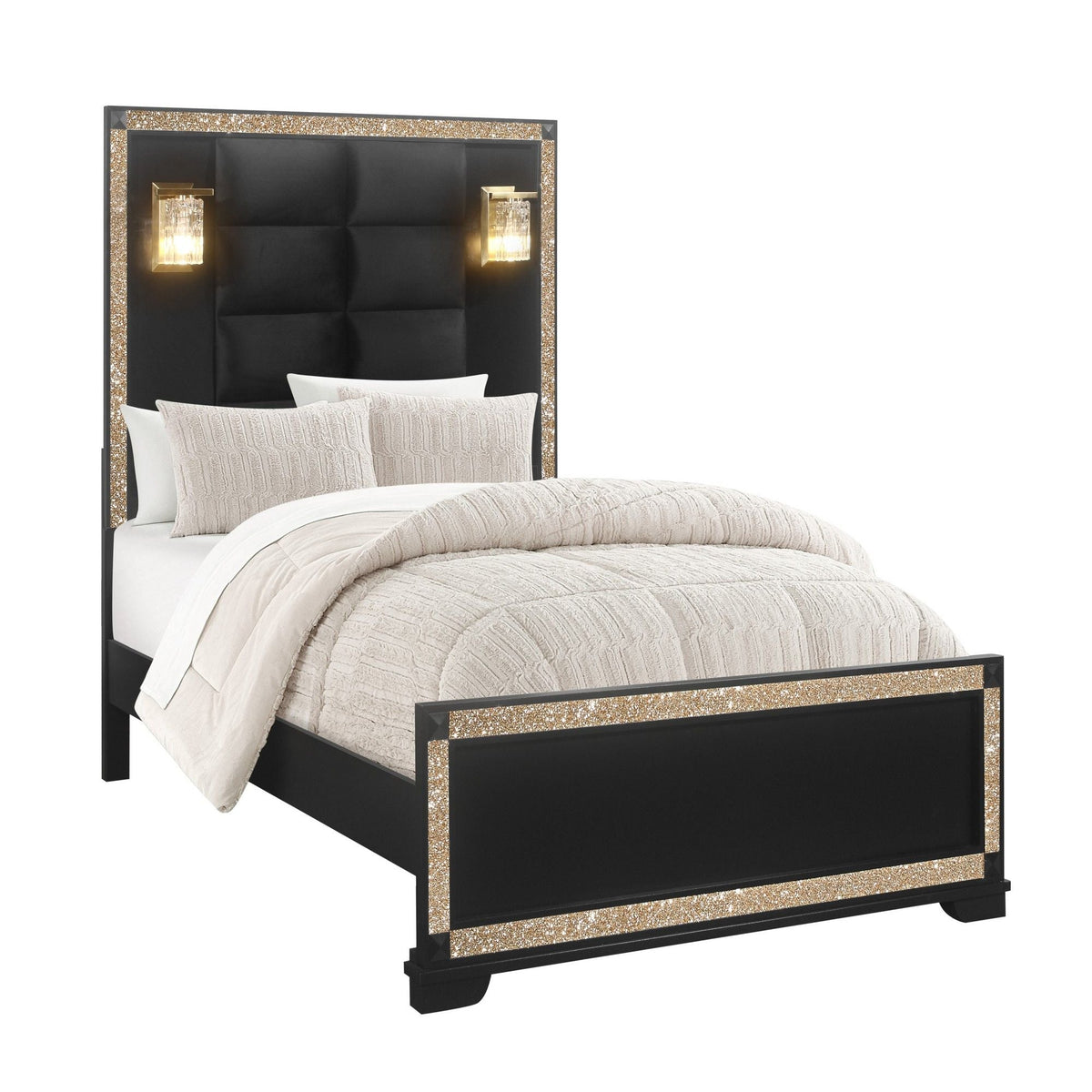 Lively - Bed With Lamps, Elegant Design