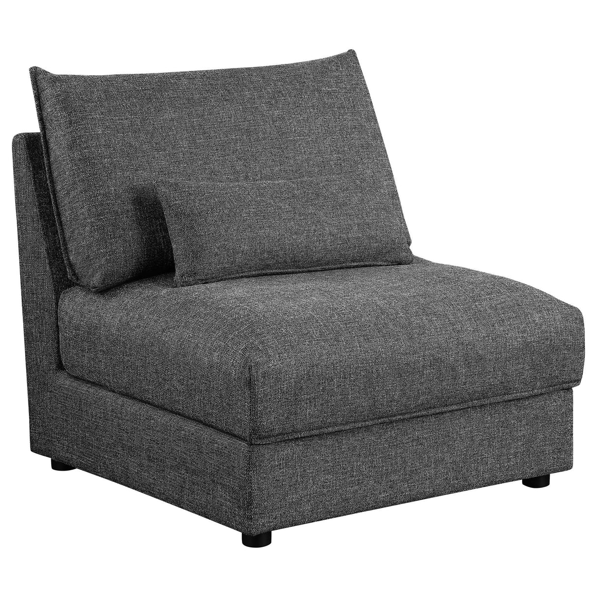 Tomasina - Modular Sofa With Cushions And Padded Arms - Black