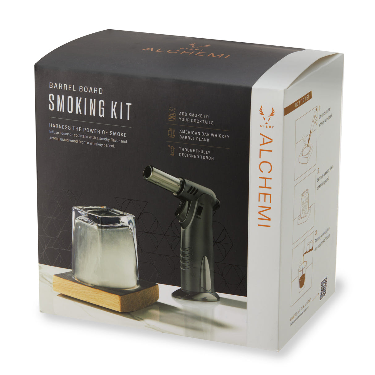 3-piece Alchemi Barrel Board Smoking Set Viski®