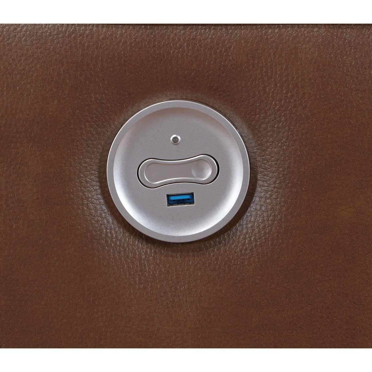 Denson - Upholstered Power Recliner Chair With USB Charging And Smooth Button Recline - Brown