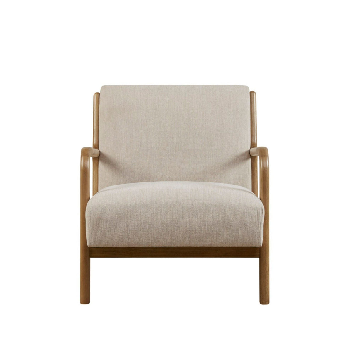 Mid-Century Style Lounge Chair With Upholstered Seat