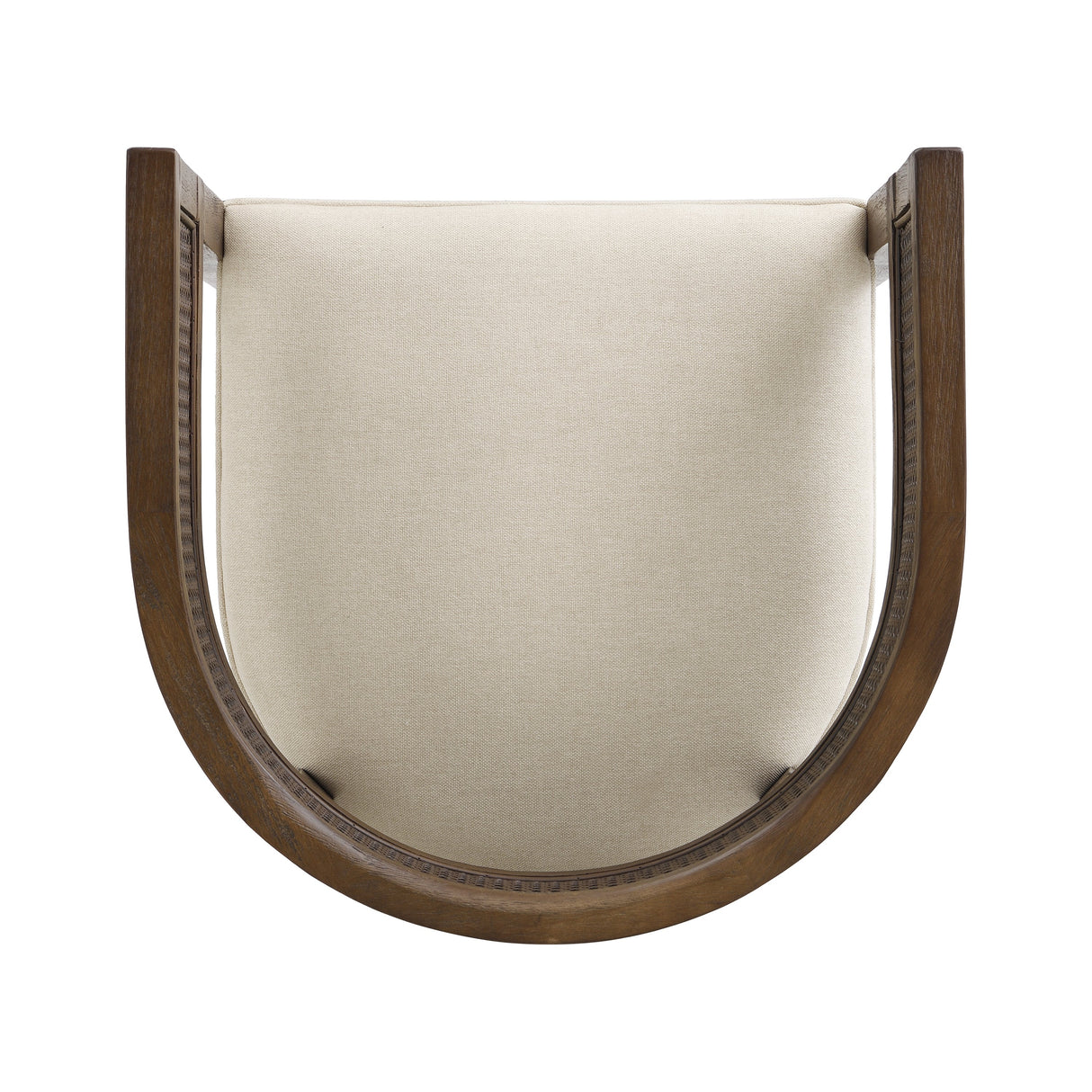 Barrel Dining Chair with Rattan Back, Set of 2