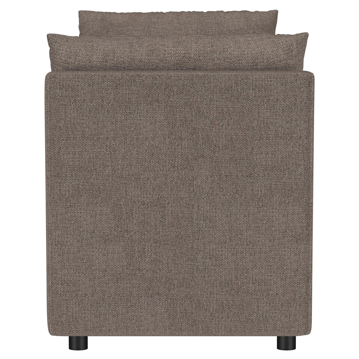 Isiah - Raised Arm Accent Bench - Brown
