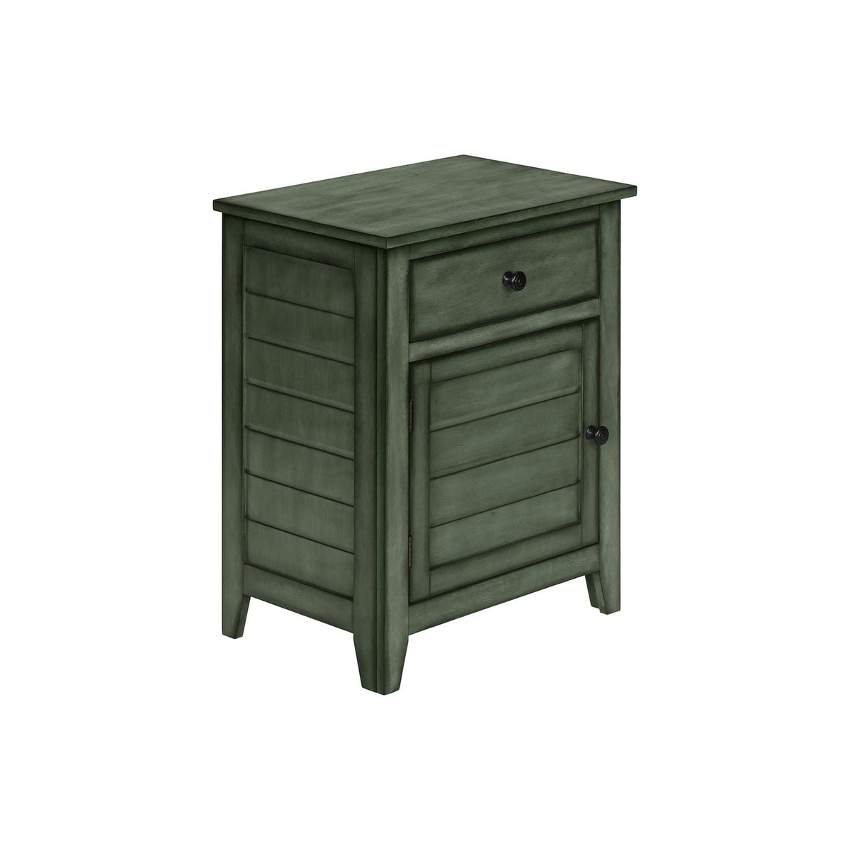 Accent Nightstand, Storage Drawer, Transitional
