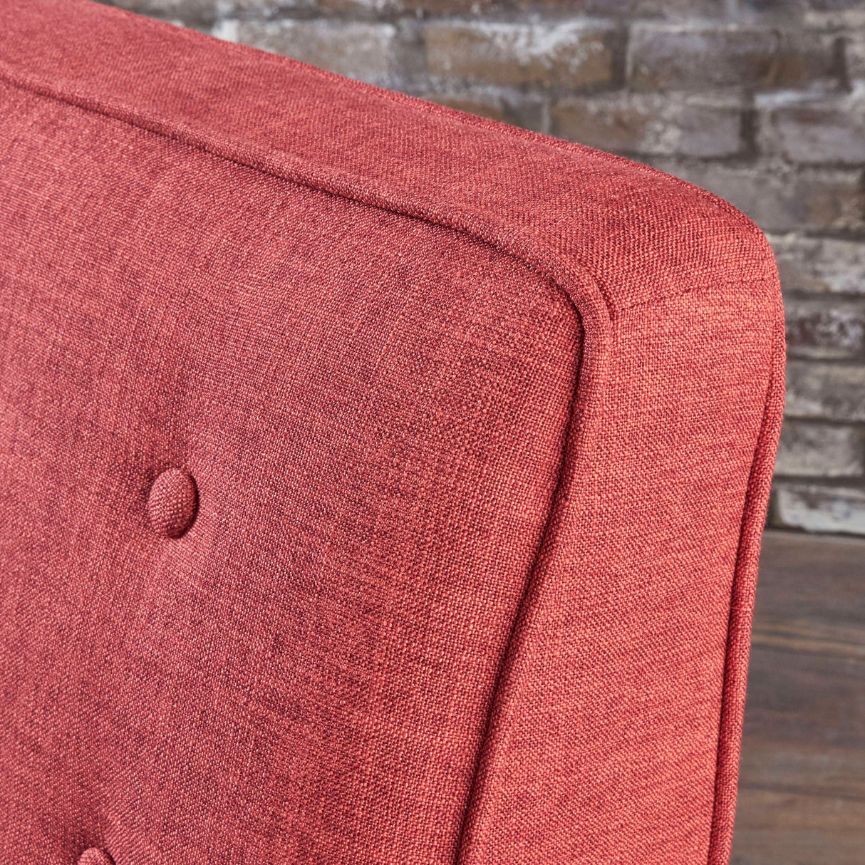 Mid-Century Modern Recliner With Button Tufted Waffle Stitch