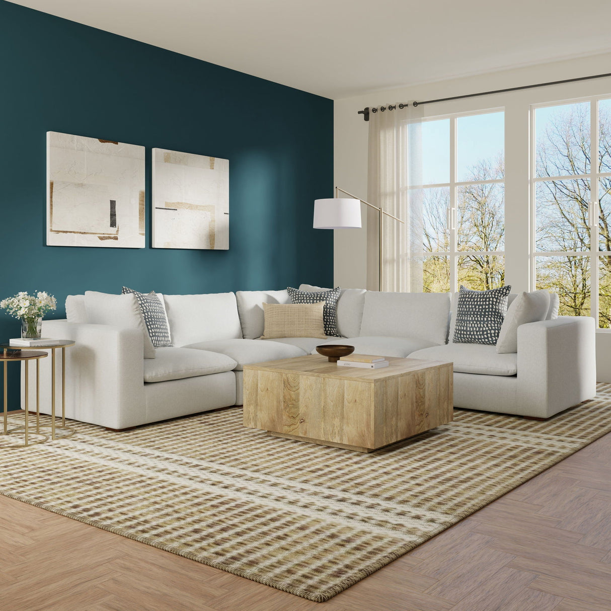 Jasmine - Handcrafted Sectional Sofa