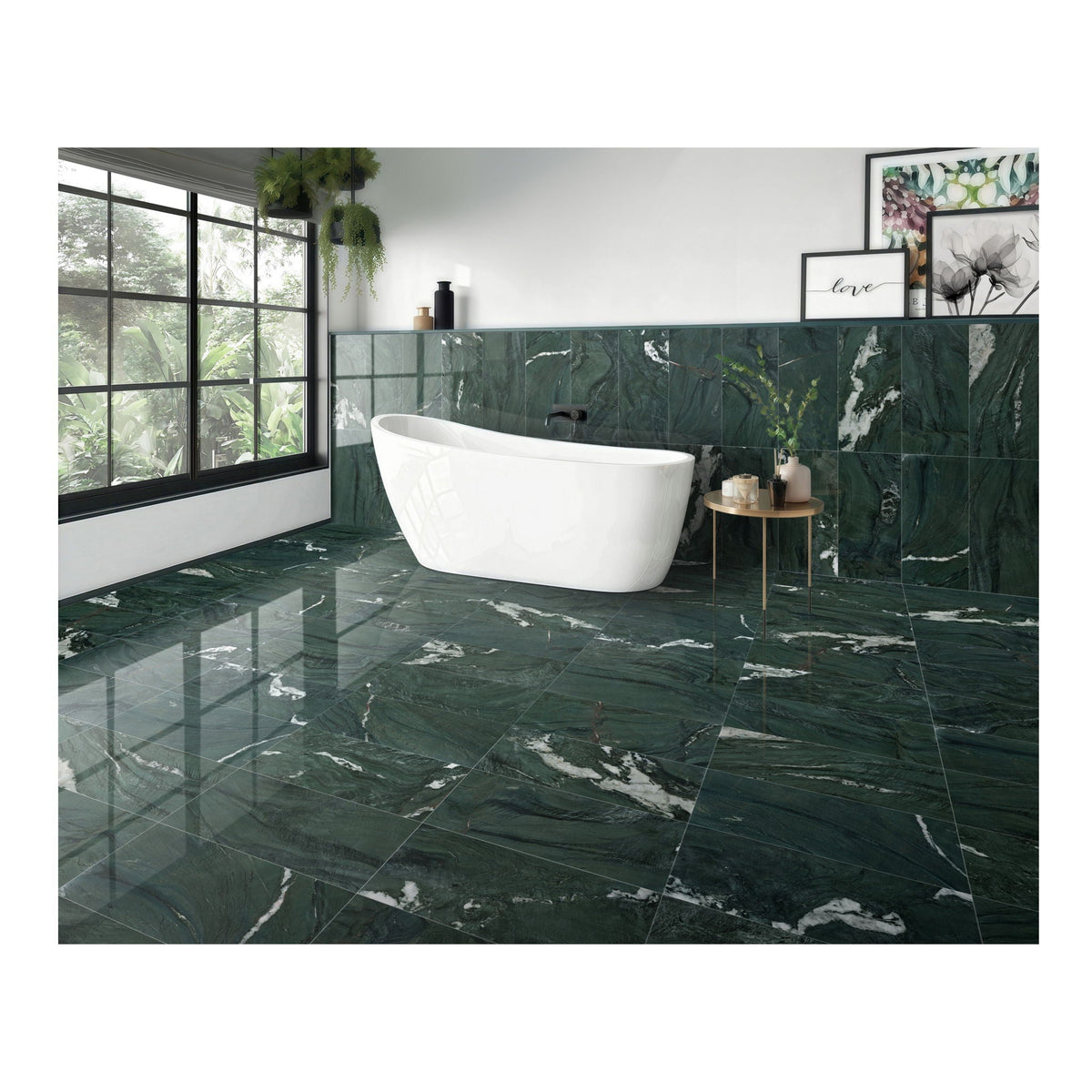 Natural Marble Polished Tile For Wall And Floor (Set of 4)