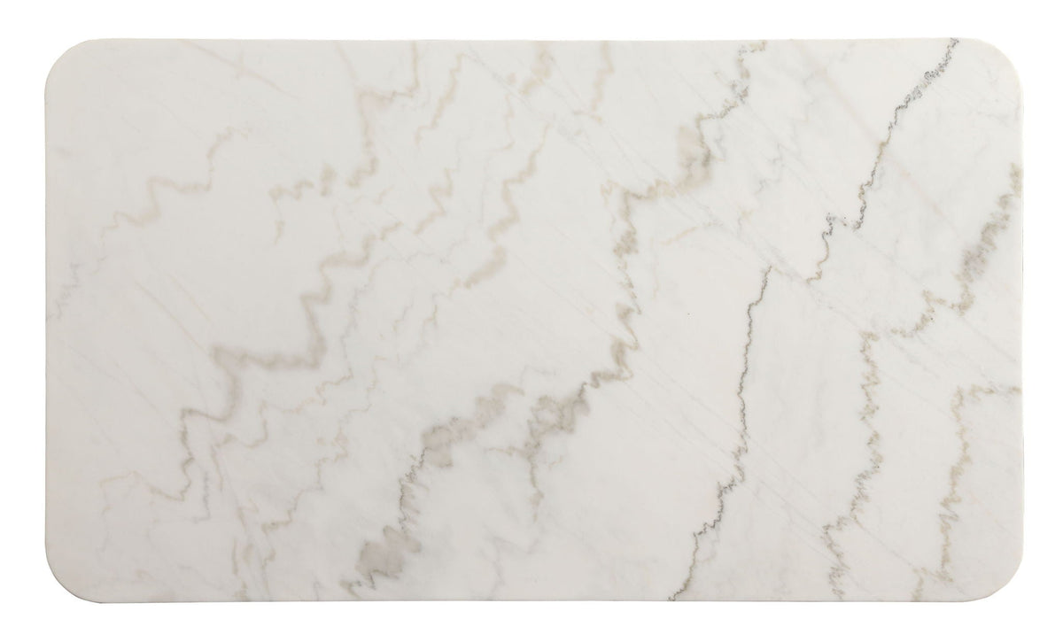 Gasha Marble Top Dining Table - White