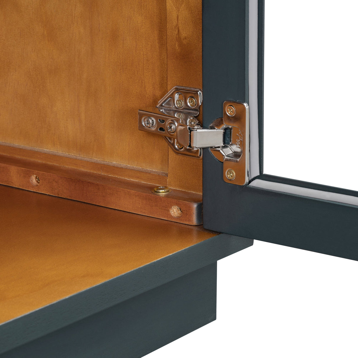 Arched Storage Cabinet with Glass Doors